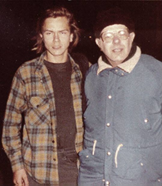 With a fan in Boston, 1989
