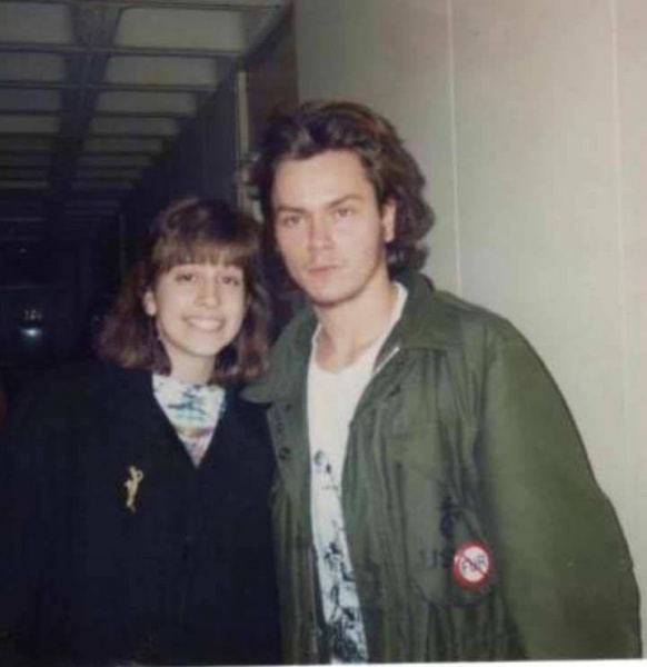 With a fan in 1991
