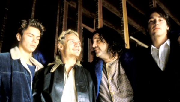 With Flea, William Richert and Keanu Reeves
