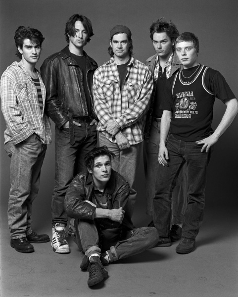 Gus Van Sant and the cast of My Own Private Idaho
