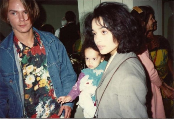 With Lisa Bonet and her daughter Zoë Kravitz

