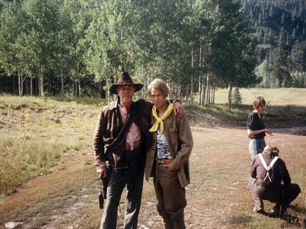 With stuntman Vince Deadrick Sr., September 1988

