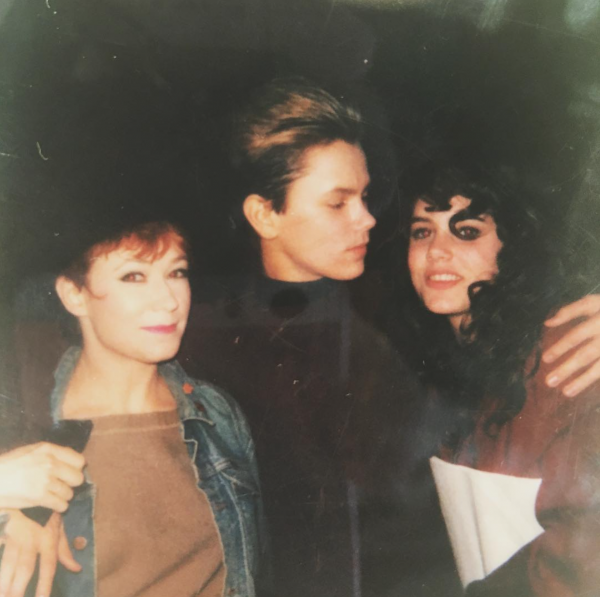 With Ann Magnuson and Ione Skye
Pic shared by Ione @ ig on River's birthday
