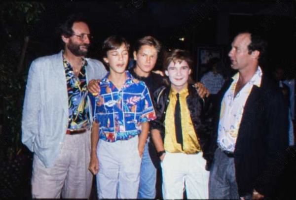 With the cast of Stand by Me
